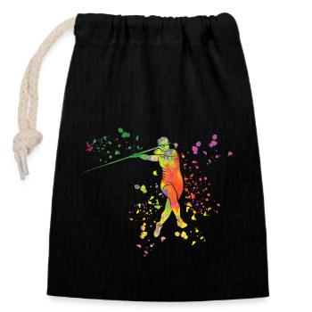 Javelin Throw Colorsplash Javelin Throw - Closable cotton gift bag (14x20cm) - black - Front