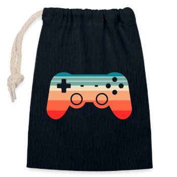 Gamer Gaming Gamepad - Verschließbarer Geschenkbeutel aus Baumwolle (14x20cm) - Navy - Vorne