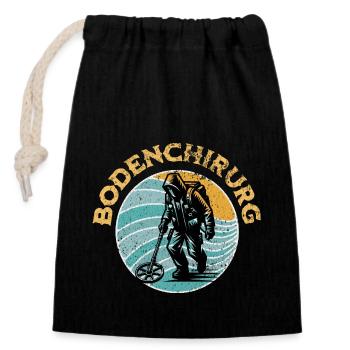 Probing Metal Detector - Closable cotton gift bag (14x20cm) - black - Front