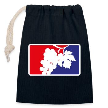 MLW - Major League Weinbau - Verschließbarer Geschenkbeutel aus Baumwolle (14x20cm) - Navy - Vorne