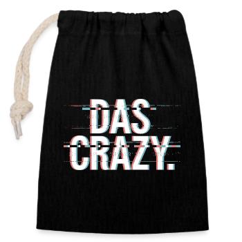 The Crazy Youth Language Insider Mème Cool Crazy - Sac cadeau en coton avec cordon (14 x 20 cm) - noir - Devant