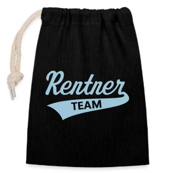 Pensioner Team (Senior Team / Sky Blue) - Closable cotton gift bag (14x20cm) - black - Front