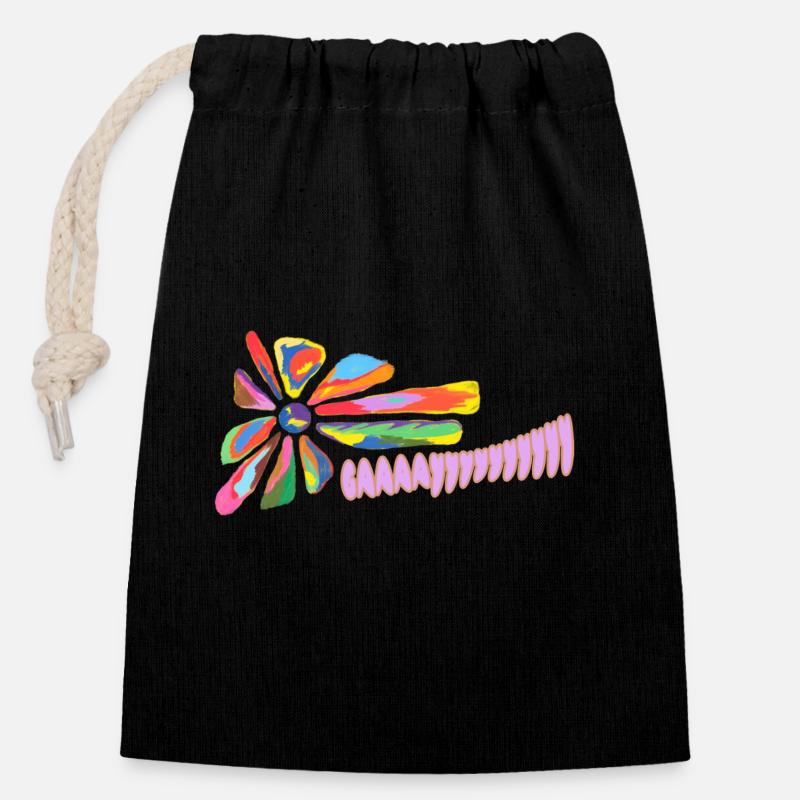 Be gay, Be loud - Closable cotton gift bag (14x20cm) - black