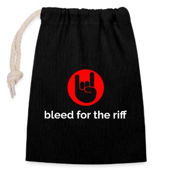 Bleed For The Riff rouge/blanc - Sac cadeau en coton avec cordon (14 x 20 cm) - noir - Devant