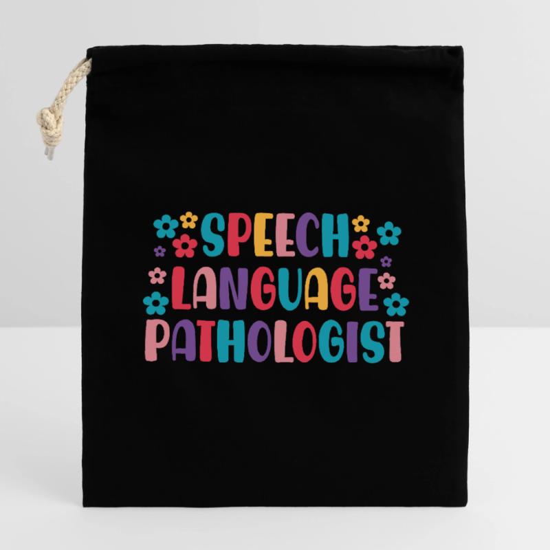Speech Language Pathologist SLP Closable cotton gift bag (14x20cm)