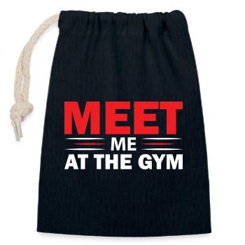 Motivationsspruch Fitness Workout Design - Verschließbarer Geschenkbeutel aus Baumwolle (14x20cm) - Navy - Vorne