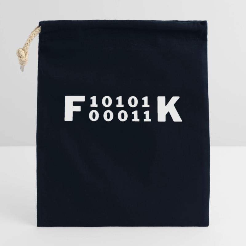 Fuck Binärcode Binar Code Informatiker Geschenk Verschließbarer Geschenkbeutel aus Baumwolle (14x20cm)