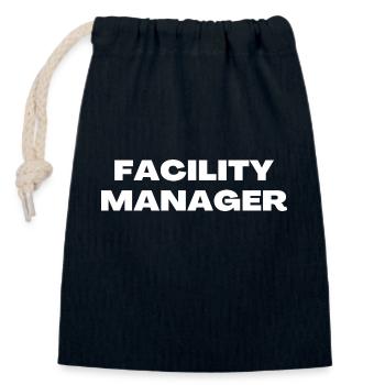 Facility Manager In-house technician Caretaker - Closable cotton gift bag (14x20cm) - navy - Front