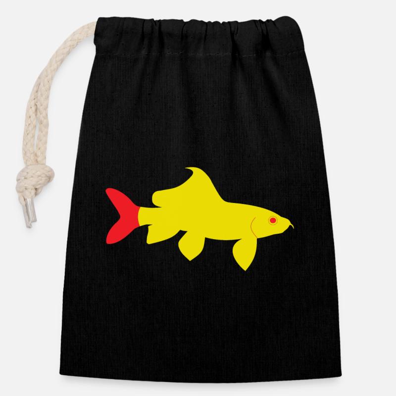 Epalzeorhynchos bicolor red and yellow - Closable cotton gift bag (14x20cm) - black