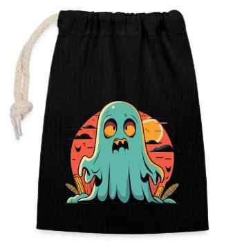Halloween Ghost - The perfect scary gift - Closable cotton gift bag (14x20cm) - black - Front