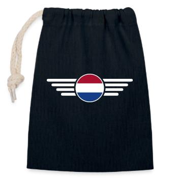 Netherlands Blossom Magic T-Shirt - Closable cotton gift bag (14x20cm) - navy - Front