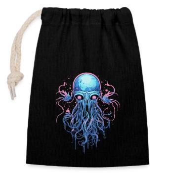 Jellyfish - Closable cotton gift bag (14x20cm) - black - Front