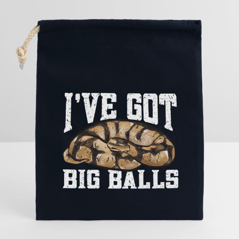 Ball Python Snake King Python Closable cotton gift bag (14x20cm)