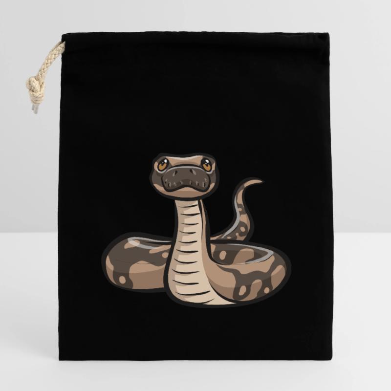 Ball Python Snake King Python Sac cadeau en coton avec cordon (14 x 20 cm)