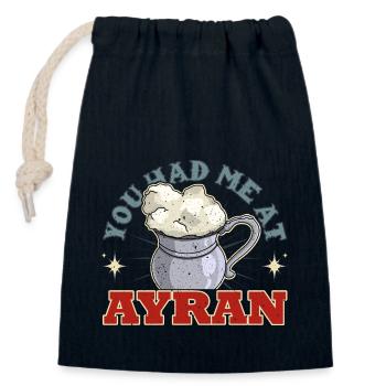 Getränk Türkisch National Ayran Türkei Joghurt - Verschließbarer Geschenkbeutel aus Baumwolle (14x20cm) - Navy - Vorne