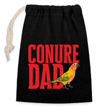 Parakeet, Parrot, Parakeet, Bird - Closable cotton gift bag (14x20cm) - black - Front