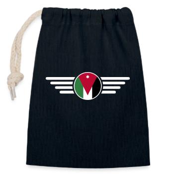 J’aime Jordan, T-shirt Style Design - Sac cadeau en coton avec cordon (14 x 20 cm) - bleu marine - Devant