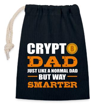Bitcoin - Verschließbarer Geschenkbeutel aus Baumwolle (14x20cm) - Navy - Vorne