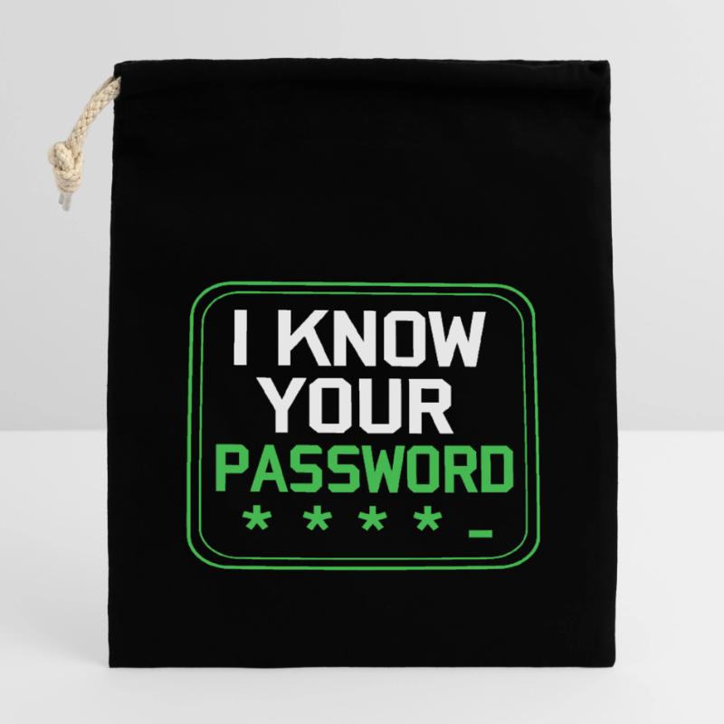 Cybersecurity Cyber Programmer Hacker Closable cotton gift bag (14x20cm)