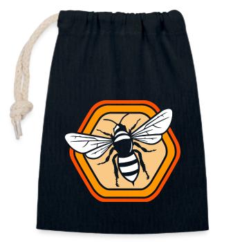 Imker - Verschließbarer Geschenkbeutel aus Baumwolle (14x20cm) - Navy - Vorne