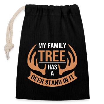 Hunter Hunt - Closable cotton gift bag (14x20cm) - black - Front
