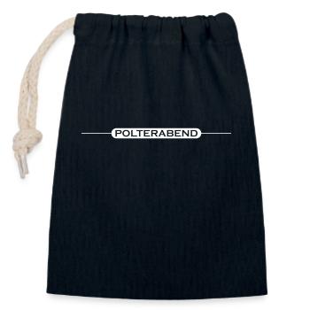 Polterabend Polterhochzeit - Verschließbarer Geschenkbeutel aus Baumwolle (14x20cm) - Navy - Vorne