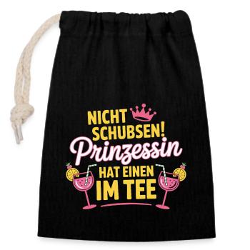 Damen Prinzessin Mallorca Malle Girls Trip 2025 - Verschließbarer Geschenkbeutel aus Baumwolle (14x20cm) - Schwarz - Vorne