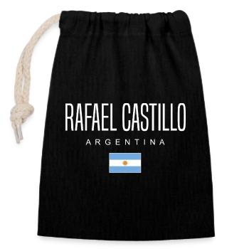 Rafael Castillo Argentinien Argentinier - Verschließbarer Geschenkbeutel aus Baumwolle (14x20cm) - Schwarz - Vorne