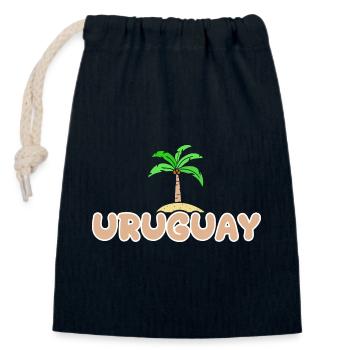 Uruguay as Uruguay - Closable cotton gift bag (14x20cm) - navy - Front