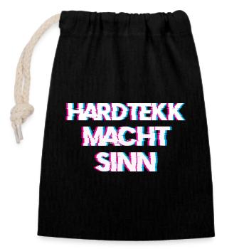 Hardtekk Tekk - Closable cotton gift bag (14x20cm) - black - Front