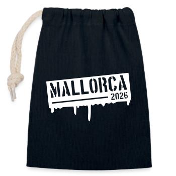 Mallorca 2026 - Verschließbarer Geschenkbeutel aus Baumwolle (14x20cm) - Navy - Vorne