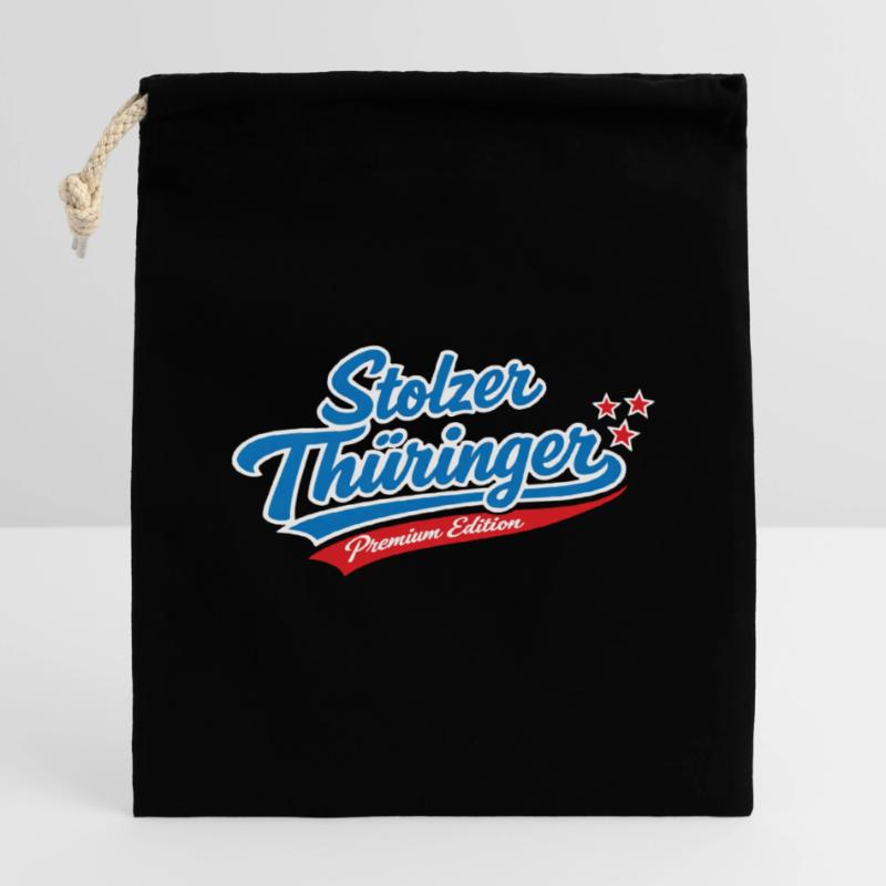 Stolzer Thüringer Premium Edition Verschließbarer Geschenkbeutel aus Baumwolle (14x20cm)