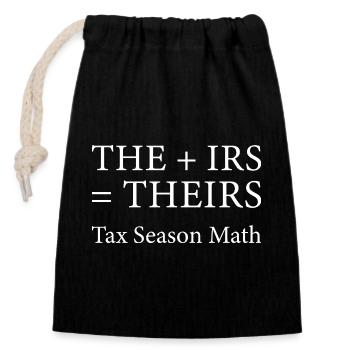 Leurs mathématiques de la saison fiscale - Sac cadeau en coton avec cordon (14 x 20 cm) - noir - Devant