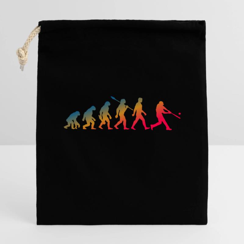 Evolution Baseball Batteur Sac cadeau en coton avec cordon (14 x 20 cm)