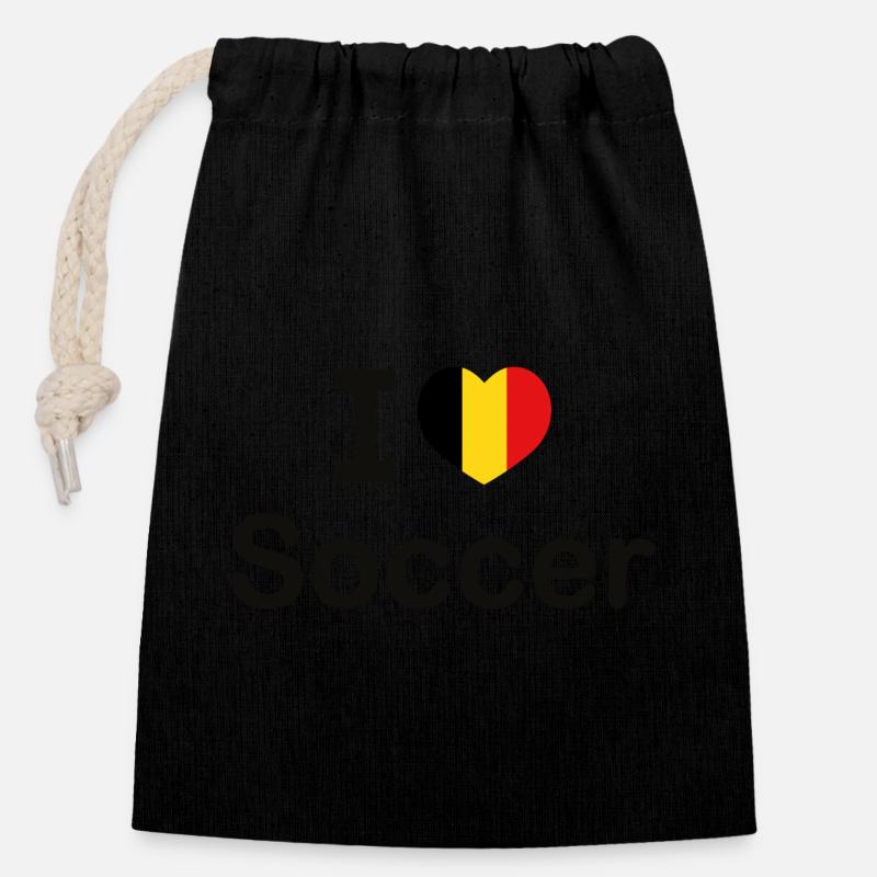 Ballsport - Verschließbarer Geschenkbeutel aus Baumwolle (14x20cm) - Schwarz