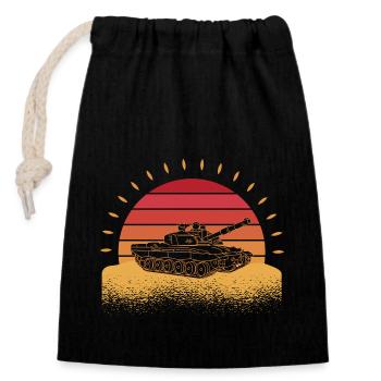 Tanker Soldier Evolution Tank - Closable cotton gift bag (14x20cm) - black - Front