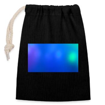 Lumières bleues 73 - Sac cadeau en coton avec cordon (14 x 20 cm) - noir - Devant