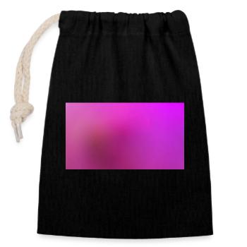 Violet sauvage - Sac cadeau en coton avec cordon (14 x 20 cm) - noir - Devant