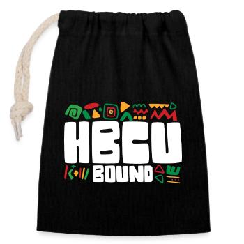 HBCU Bound Student Historically Black College - Closable cotton gift bag (14x20cm) - black - Front