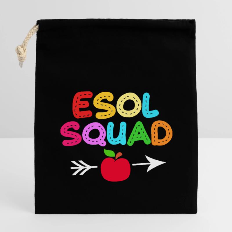 Professeur d’anglais Professeur d’anglais Sac cadeau en coton avec cordon (14 x 20 cm)