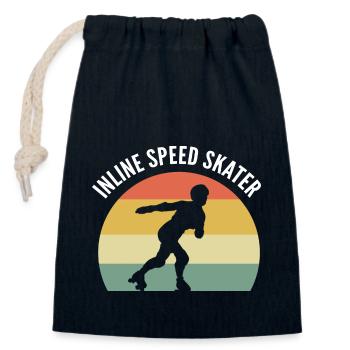 Rollschuhlaufen Rollschuhe Inline-Skates - Verschließbarer Geschenkbeutel aus Baumwolle (14x20cm) - Navy - Vorne