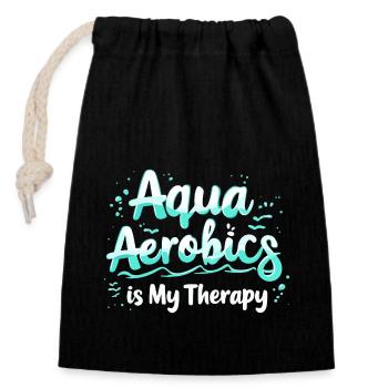 Aqua Aerobic Ist Meine Therapie - Verschließbarer Geschenkbeutel aus Baumwolle (14x20cm) - Schwarz - Vorne