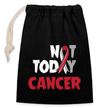Laryngeal Cancer Cancer Survivor Cancer Stinks - Closable cotton gift bag (14x20cm) - black - Front