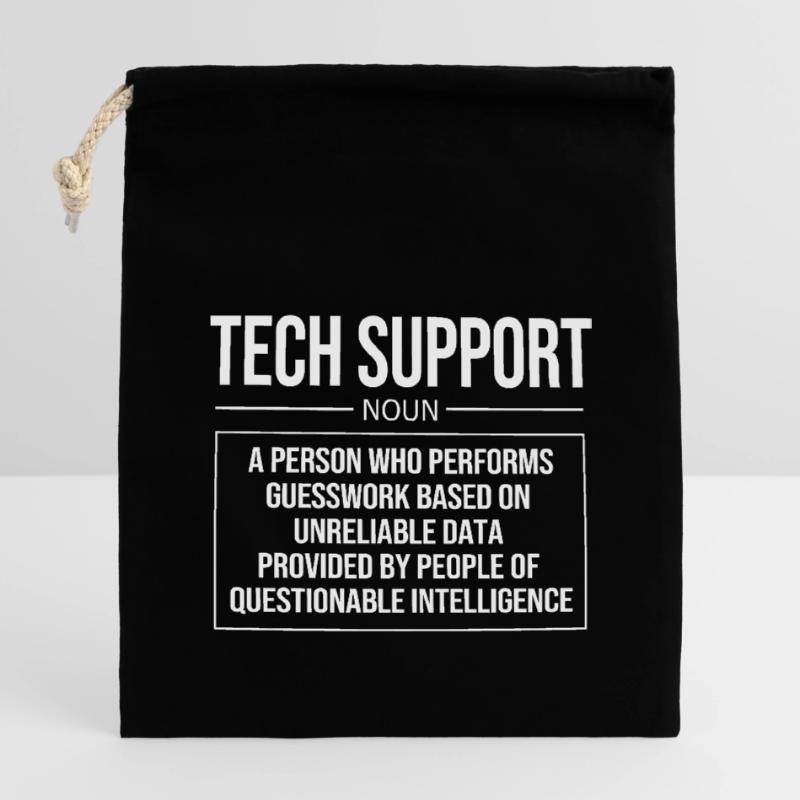 Tech Support Verschließbarer Geschenkbeutel aus Baumwolle (14x20cm)