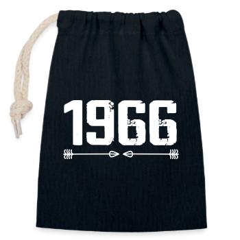 Born in 1966 Vintage 59 Years 60 Birthday Gift - Closable cotton gift bag (14x20cm) - navy - Front