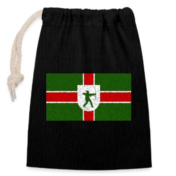 Nottinghamshire - Closable cotton gift bag (14x20cm) - black - Front