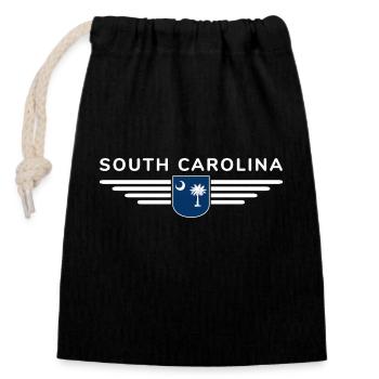 South Carolina Fan T-Shirt – Für echte Fans! - Verschließbarer Geschenkbeutel aus Baumwolle (14x20cm) - Schwarz - Vorne