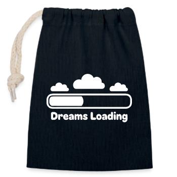 Dreams Chargement Cloud Progress - Sac cadeau en coton avec cordon (14 x 20 cm) - bleu marine - Devant