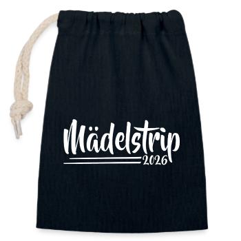 Mädelstrip 2026 Girls Trip Mädelstour Mädlstrip - Verschließbarer Geschenkbeutel aus Baumwolle (14x20cm) - Navy - Vorne