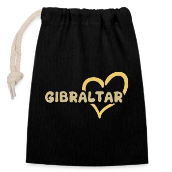 Gibraltar Gibraltar - Sac cadeau en coton avec cordon (14 x 20 cm) - noir - Devant